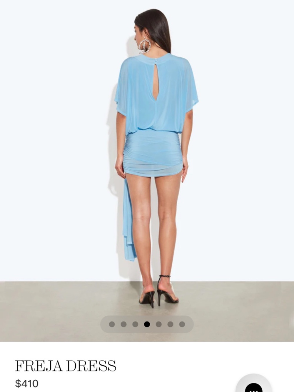 Rat & Boa Freja Mini Dress in Sky Blue - Picture 3 of 5